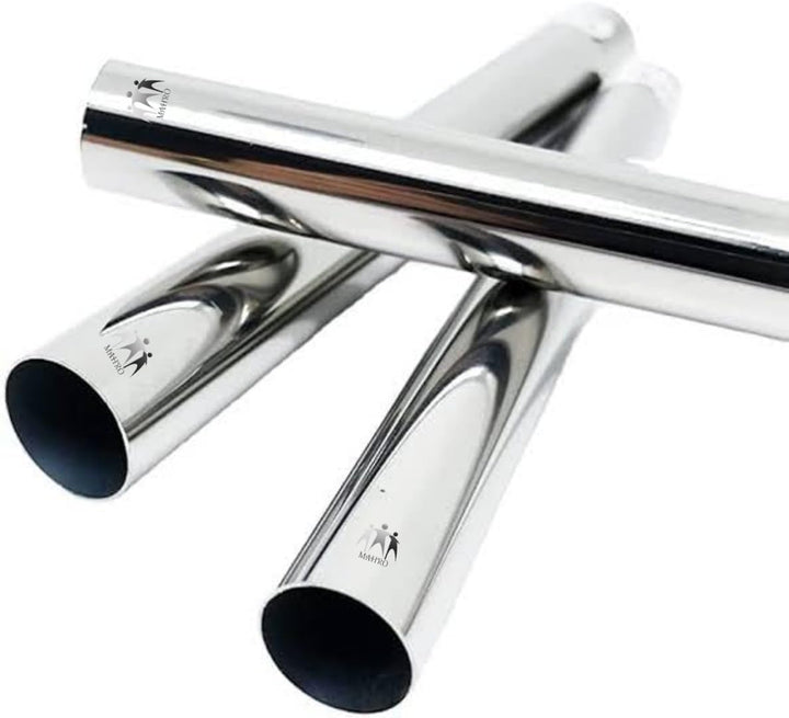 MAHRO Stainless Steel (Heavy Duty) 1 Inch Curtain Pipe Length: 6 Feet (72 Inches) Pack Of 2, SILVER