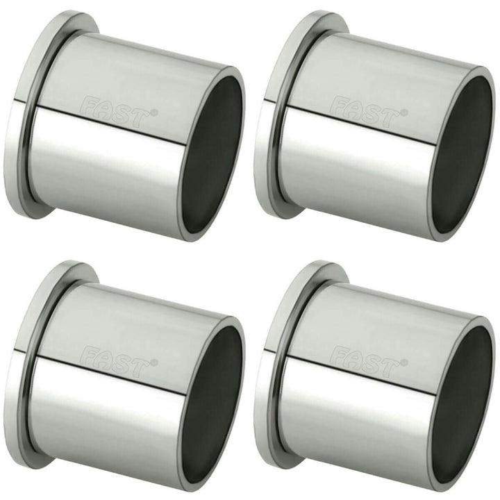 Special Heavy Wall to Wall Bracket for Stainless Steel Curtain Rod and Wardrobe Rod (Steel, White, Silver, 1Inch) -4 Pcs