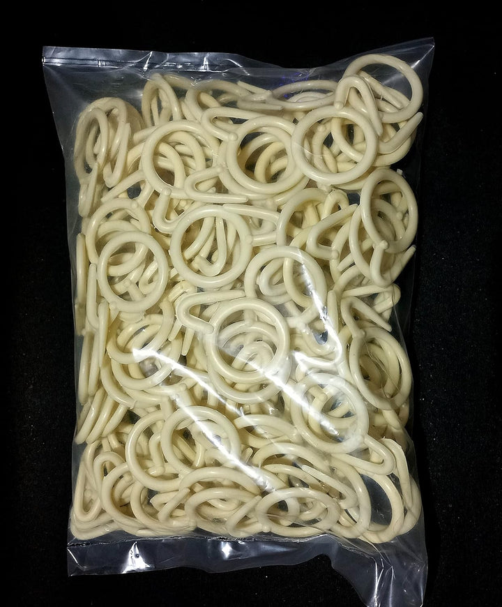 Hesch 9 Plastic Curtain Rings 1.5 inches Cream - Ivory Colour Pack of 100 Pieces